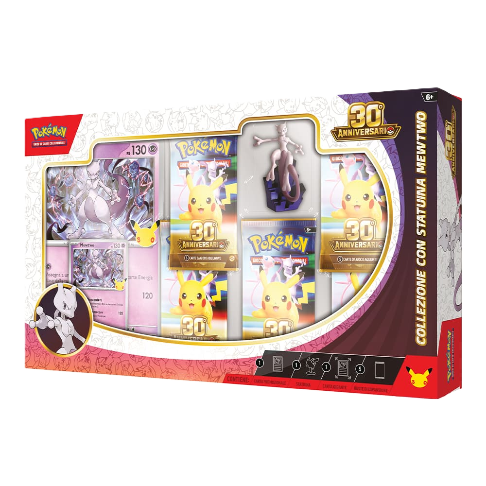 Pokémon 30° Anniversario — Collezione con Statuina di Mewtwo
